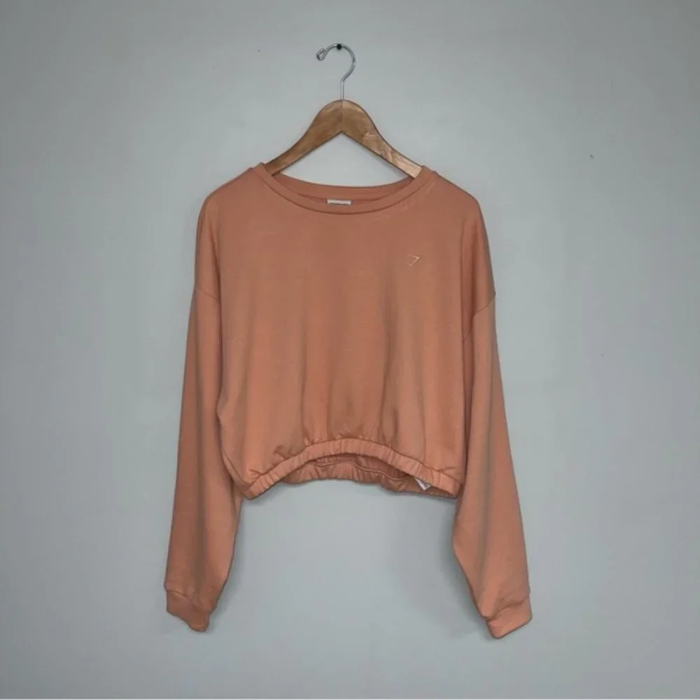 Gymshark Sweater Women's Size XL Orange Peach Cropped Whitney Simmons Collection